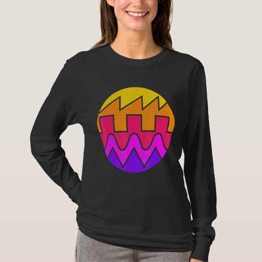 Retro Waveform Synthesizer Sound Wave Electronic M T-shirt (Voorkant)