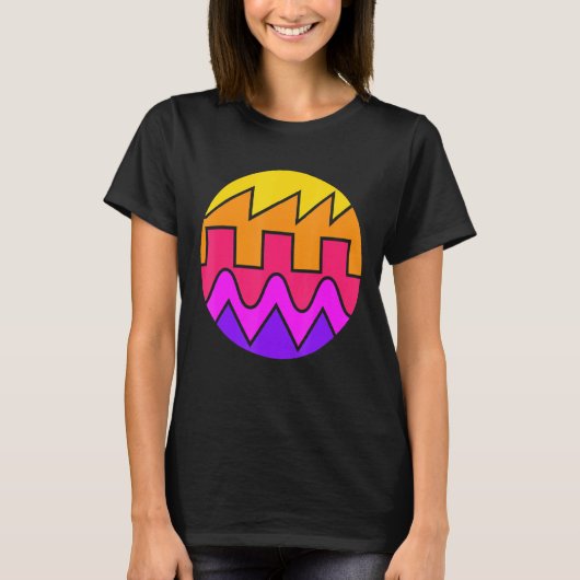 Retro Waveform Synthesizer Sound Wave Electronic M T-shirt (Voorkant)
