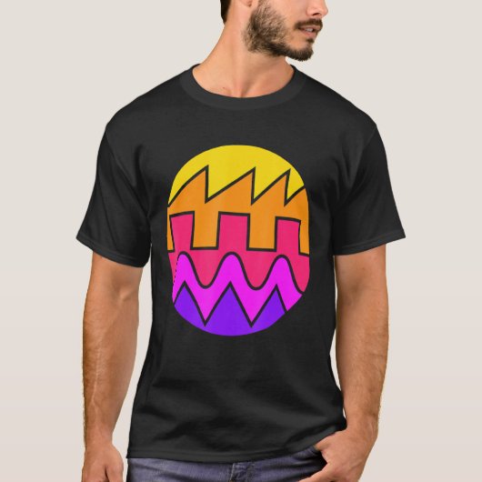 Retro Waveform Synthesizer Sound Wave Electronic M T-shirt (Voorkant)