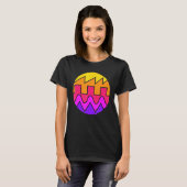 Retro Waveform Synthesizer Sound Wave Electronic M T-shirt (Voorkant volledig)