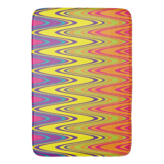 Retro Waves Bath Mat (Voorkant Verticaal)