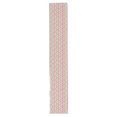 Retro Waves brown & roze passementerie Lange Tafelloper (Voorkant)