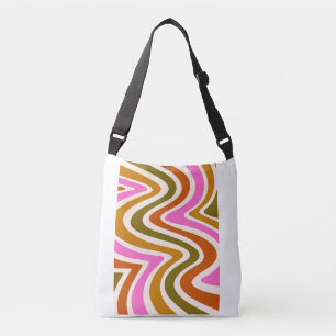 'Retro Waves' Groovy Esthetische Schoudertas Crossbody Tas