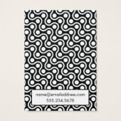 Retro Waves & Stippen Patronen die Display Kaarten Visitekaartje (Achterkant)