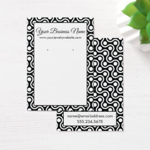 Retro Waves & Stippen Patronen die Display Kaarten Visitekaartje