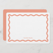 Retro Wavy - Aangepaste artikelen Notitiekaartje (Voorkant / Achterkant)