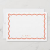 Retro Wavy - Aangepaste artikelen Notitiekaartje (Voorkant)