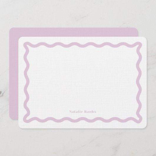Retro Wavy - Aangepaste artikelen Notitiekaartje (Voorkant / Achterkant)