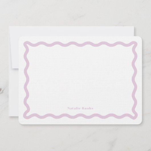 Retro Wavy - Aangepaste artikelen Notitiekaartje (Voorkant)