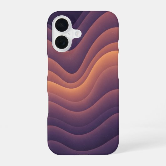 Retro Wavy Abstract Nebula iPhone 16 Hoesje (Achterkant)