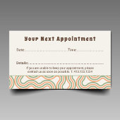 Retro Wavy Abstract Pattern Appointment Reminder  Afsprakenkaartje