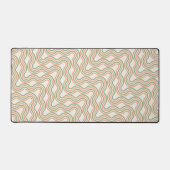 Retro Wavy Abstract Pattern Business Desk Mat (Voorkant)
