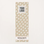 Retro Wavy Abstract Pattern Custom Yoga Mat (Voorkant)