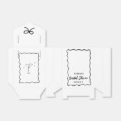 Retro Wavy Border Bruiloftsfeest Favor Doos Martin Bedankdoosjes (Uitgevouwen)