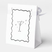 Retro Wavy Border Bruiloftsfeest Favor Doos Martin Bedankdoosjes (Achterkant)