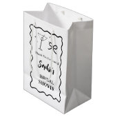 Retro Wavy Bruiloftsshower Cadeautas – Martiniglas (Voorkant Gekanteld)