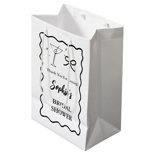 Retro Wavy Bruiloftsshower Cadeautas – Martiniglas