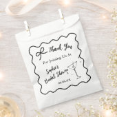 Retro Wavy Bruiloftsshower Favor Zak - Martini Gla Bedankzakje (Geknipt)