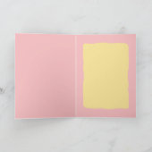 Retro Wavy Checkered Happy Birthday Kaart (Binnen)