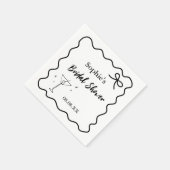 Retro Wavy Cocktail servetten – Martini Glass (Hoek)