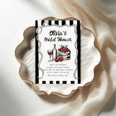 Retro Wavy Handschrift Vrijgezellenfeest Kaart