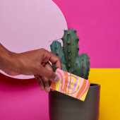 Retro Wavy Kleurrijke lijnen Social Media QR-code Visitekaartje