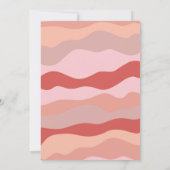 Retro Wavy Let's Party Uitnodiging voor volwassen  (Achterkant)