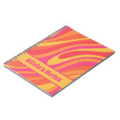 Retro Wavy Loops Trippy Colorful Abstract Patroon Notitieboek (Linkerzijde)