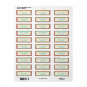 Retro Wavy Patroon Familie Adresontwerp Etiket (Full Sheet)