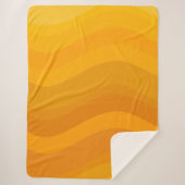 Retro Wavy Patroon Warm Aardetinten Esthetisch Sherpa Deken (Voorkant)