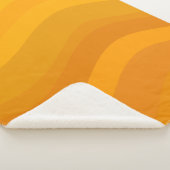 Retro Wavy Patroon Warm Aardetinten Esthetisch Sherpa Deken (3/4)