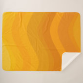 Retro Wavy Patroon Warm Aardetinten Esthetisch Sherpa Deken (Voorkant (horizontaal))