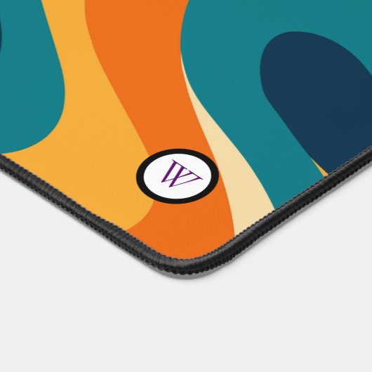 Retro Wavy Pattern Modern Abstract Bureaumat (Hoek)