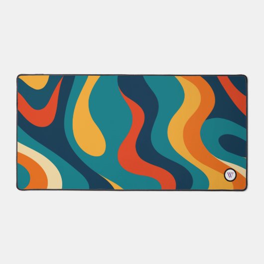 Retro Wavy Pattern Modern Abstract  Bureaumat (Voorkant)