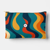 Retro Wavy Pattern Modern Abstract Make Up Bag Etui (Voorkant)