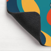 Retro Wavy Pattern Modern Abstract Muismat (Hoek)