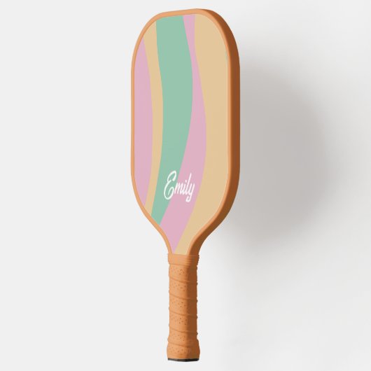 Retro Wavy Pattern Pickleball Paddle (Links)