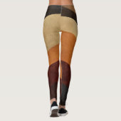 🌈 Retro Wavy Pattern - Warm & Nostalgic 🎨 Leggings (Achterkant)