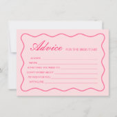 Retro Wavy Roze Advies voor de bruid Kaart (Voorkant)
