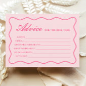 Retro Wavy Roze Advies voor de bruid Kaart