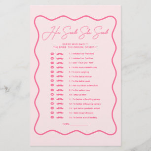 Retro wavy roze Vrijgezellenfeest, zei hij
