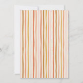 Retro Wavy Stripes Mosterd Blush Vrijgezellenfeest Kaart (Achterkant)