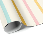 Retro Wavy Stripes Naadloos Patroon Cadeaupapier (Rol Hoek)