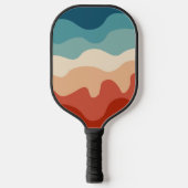 Retro Wavy Stripes Pickleball Paddle (Voorkant)