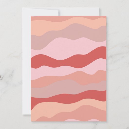 Retro Wavy Verjaardagsfeestje Uitnodiging (Achterkant)