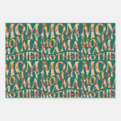 Retro Wavy Zomer Sunset Vibes Moederdag Inpakpapier Vel (Voorkant 2)