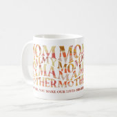 Retro Wavy Zomer Sunset Vibes Moederdag Koffiemok (Voorkant links)