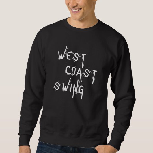 Retro WCS Westkust Swing Dance voor Westies Trui (Voorkant)
