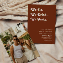 Retro We Doen We Drinken We Feesten Terracotta Tro