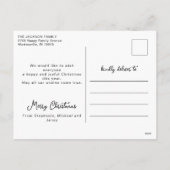 Retro we geloven in Santa Christmas familie foto Feestdagenkaart (Achterkant)